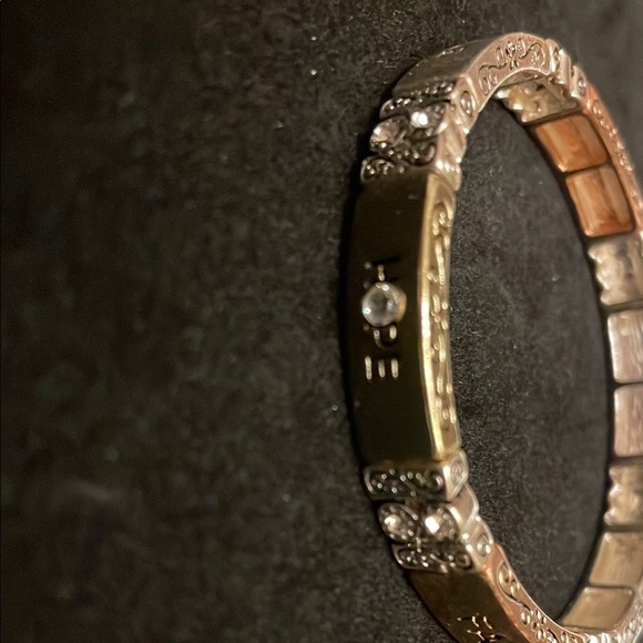 Silver tone Inspirational Bracelet Faith and Love - Picture 3 of 4